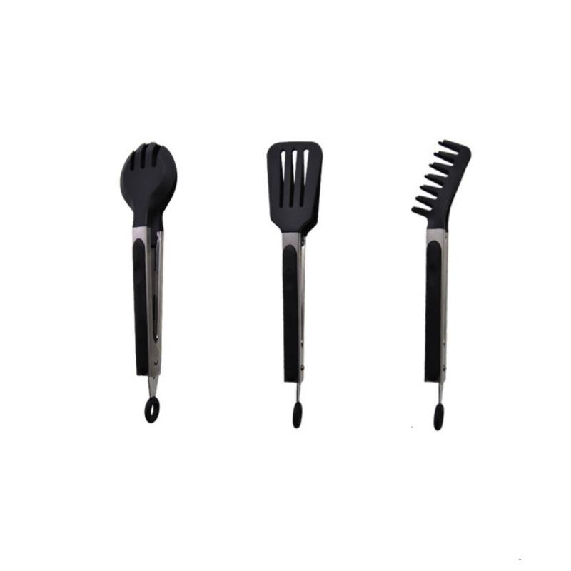 Nerūsējošā tērauda bārbekjū saspraudes Pārtikas knaibles Karstumizturīgas pārtikas saspraudes gatavošanas skava Lāpstiņa Nūdeles saspraude Maizes ceptuves salātu mape