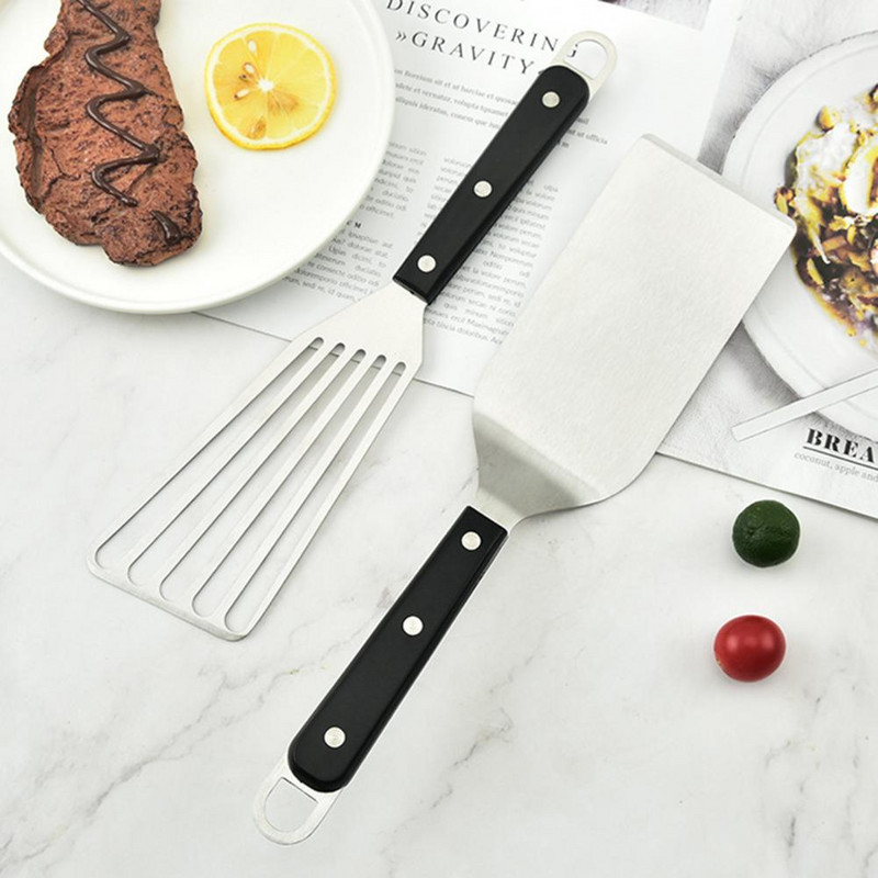 Vienkārša pulējama virsma, izturīga, izturīga un izturīga grilēšanas lāpstiņa restorāna cepšanas lāpstiņai grilēšanas lāpsta