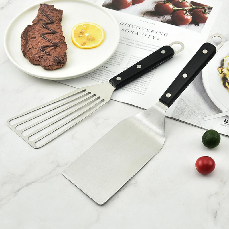 Vienkārša pulējama virsma, izturīga, izturīga un izturīga grilēšanas lāpstiņa restorāna cepšanas lāpstiņai grilēšanas lāpsta