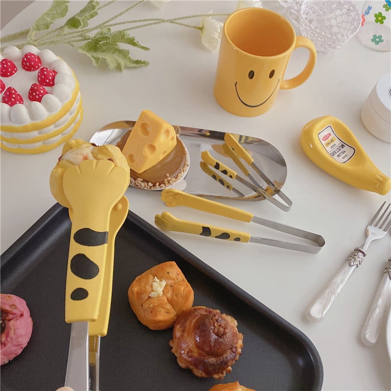 1tk kassiküünis roostevabast terasest toiduklambritangid liha köök köetav grill, silikoonist võileivanõu Köögividinad grillitarvikud