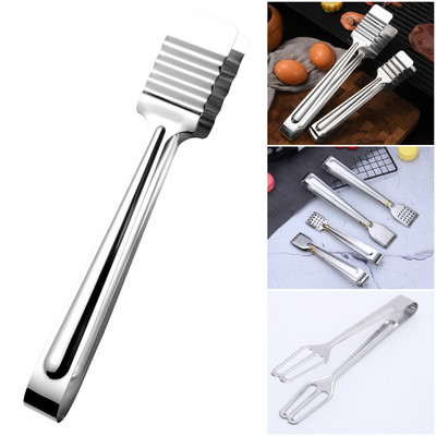 New Style Stainless Steel Food Tongs Buffet Cooking Tool Anti Heat Bread Clip Pastry Barbecue Clamp Kitchen Utensils