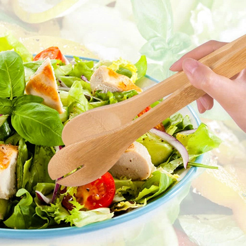 Drvene hvataljke za salatu Kuhinjske hvataljke za kuhanje Pribor za posluživanje Roštilj Alati za kolače Stezaljka za čaj Stezaljka Magnetne bambusove hvataljke za toster