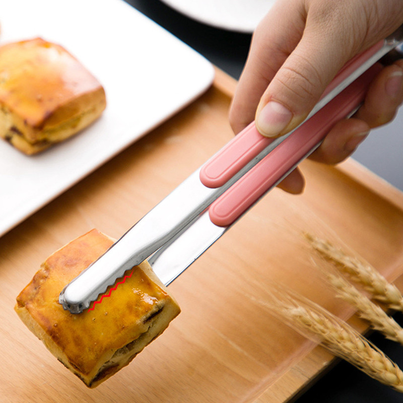 Roostevabast terasest pika käepidemega libisemiskindlad korea grilltangid BBQ leivaklambrid steigiklambrid puhveti kaust grillklambrid grilltangid