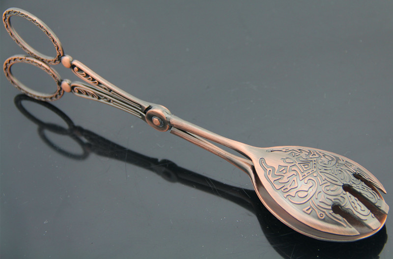 1 ΤΕΜ Vintage διακοσμητικό μοτίβο Κλιπ φαγητού Ψωμί φαγητού Μεταλλικό κλιπ Κέικ Κούπα Εργαλεία ψησίματος λαβίδες μπάρμπεκιου Κλιπ KV 057