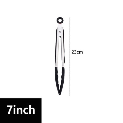 Silikoonist BBQ grilltang salatileiva serveerimistang, mittekleepuv grillklamber, roostevabast terasest tööriist Kööginõud