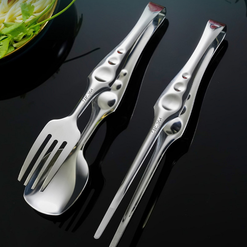 Roostevabast terasest toiduklamber Mitmeotstarbeline BBQ-tangid kala praadimiseks spaatliga klamber pihviklamber Vastupidav koduköögi vidin