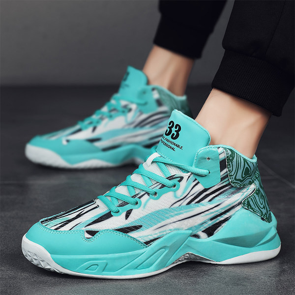 Σπορ ανδρικά sneakers με επιγραφή και κορδόνια-μπάσκετ