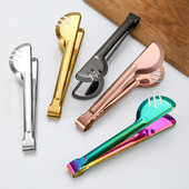 1 tk grilltoidutangid praad roostevabast terasest klamber õõnes kooki leiva grillklamber 5 värvi köögiriistad tarvikud