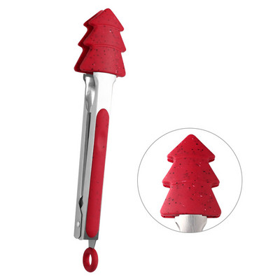 Clestă alimentară din silicon de calitate alimentară Clestă de bucătărie ustensilă Clemă pentru gătit Clemă pentru salată Instrumente pentru grătar Clemă pentru friptură de pâine din oțel inoxidabil