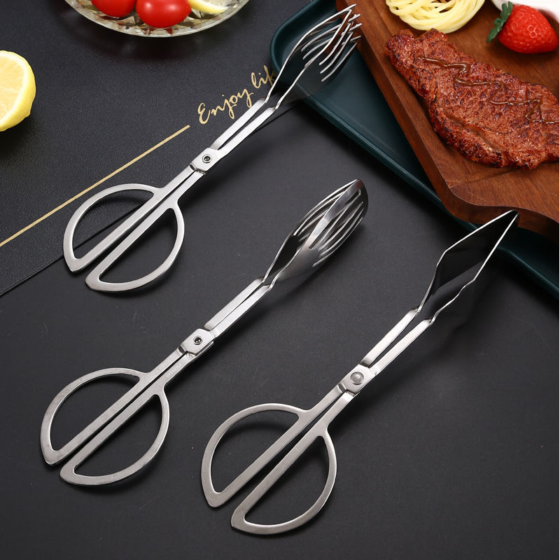 Roostevabast terasest kääritüüpi grilltangid salatikoogid leivaklambrid praad Rootsi lauas BBQ toidu valimise tööriist Köögis kasutatavad küpsetusvidinad