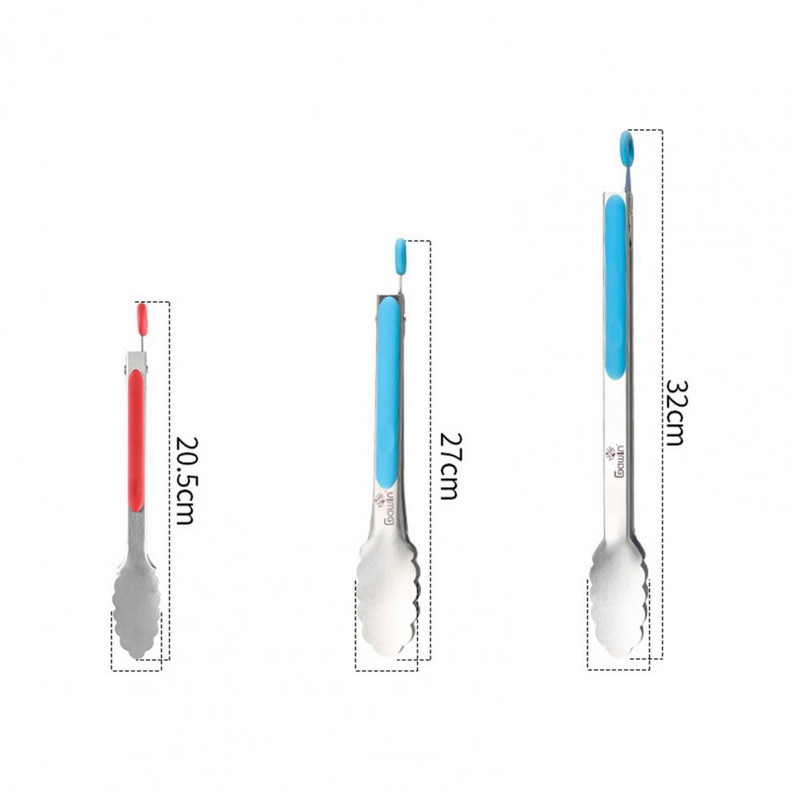 1gab Pārtikas kvalitātes silikona pārtikas standziņas Radoša neslīdoša silikona maizes knaibles Pasniegšanas knaibles Virtuves instrumenti Grilēšanas instrumenti Piederumi