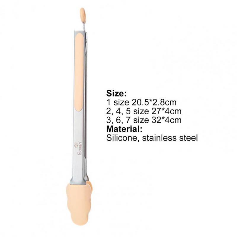 1gab Pārtikas kvalitātes silikona pārtikas standziņas Radoša neslīdoša silikona maizes knaibles Pasniegšanas knaibles Virtuves instrumenti Grilēšanas instrumenti Piederumi