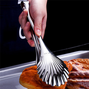 Σφιγκτήρας ψωμιού κουζίνας από ανοξείδωτο ατσάλι Μπάρμπεκιου Τόνγκ Τηγανητό Μπριζόλα Φτυάρι Τηγανητό Ψάρι Φτυάρι BBQ Σφιγκτήρας Σετ σκευών κουζίνας