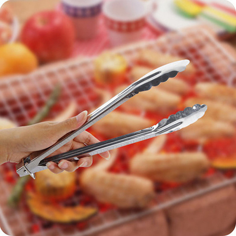 9-tolline roostevabast terasest multifunktsionaalne grill-grillklamber kammkarbi kujuline lukustusdisain Küpsetuskondiitriklambri klamber BBQ-toidutangid