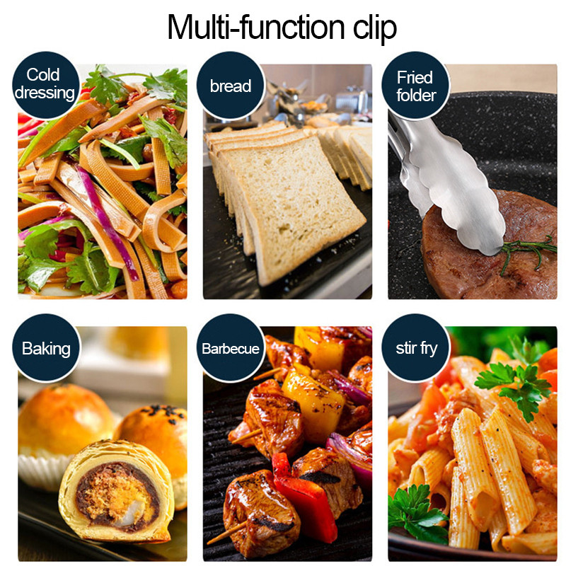 Grilltangid 7/9/12/14/16 tolline grillsalati toiduklamber 430 roostevabast terasest köögiriistad Multifunktsionaalsed grill-küpsetusvidinad