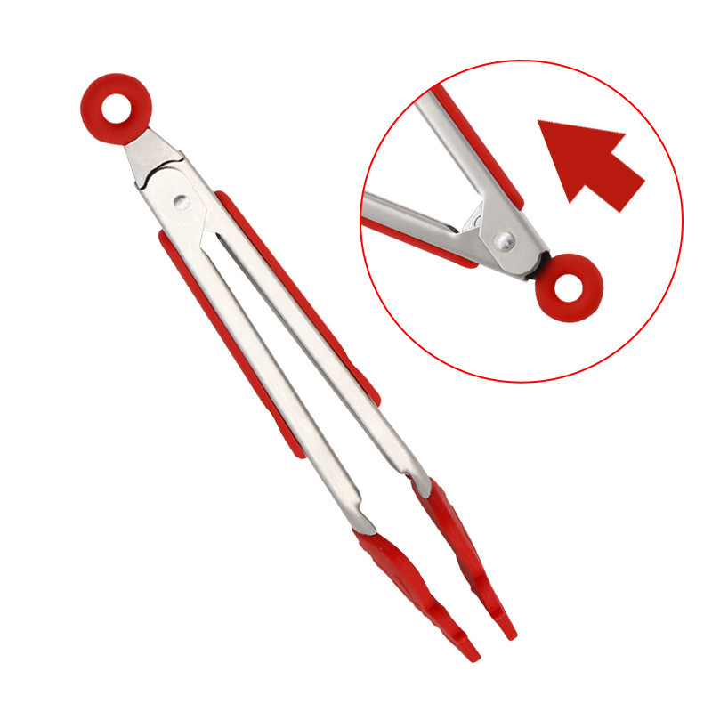 BBQ Silikoonist toidutangid Jõulupuu Jõuluvana Põder Grillimine Libisemisvastane roostevabast terasest salat Leivaklambrid Köögis küpsetusklamber