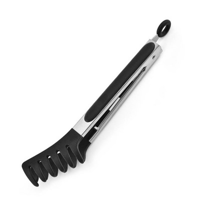 Justdolife Pasta Tongs Μύτη σιλικόνης Αντιολισθητική λαβίδα φαγητού από ανοξείδωτο ατσάλι Μακαρόνια λαβίδες μαγειρικής Κλιπ σαλάτας Εργαλεία μπάρμπεκιου