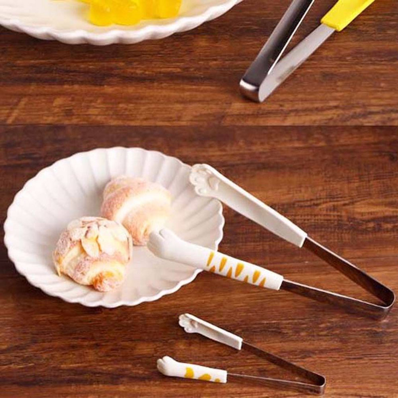 1 gab Kaķu ķepas formas pārtikas knaibles Jauki multfilmu maltīšu knaibles Nerūsējošā tērauda bārbekjū knaibles Virtuves sīkrīki Virtuves piederumi