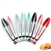 BBQ kopča za hranu od 9 inča za kuhinju, izdržljiva silikonska kopča za hranu na visokim temperaturama, kopča za roštilj, kopča za odreske, silikonska hvataljka za hranu, hvataljke