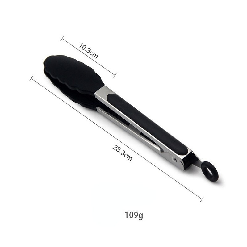 BBQ kopča za hranu od 9 inča za kuhinju, izdržljiva silikonska kopča za hranu na visokim temperaturama, kopča za roštilj, kopča za odreske, silikonska hvataljka za hranu, hvataljke