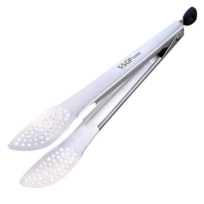 Roostevabast terasest Tong Hotellibaar Jääkuubikukorjaja Kohv Tee Toidu serveerimisvahend Küpsetustangid BBQ Salatite jaoks Grillklamber