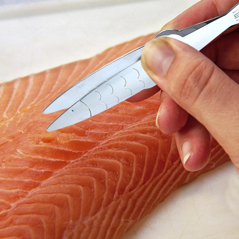 Nerūsējošā tērauda virtuves knaibles Pārnēsājamas BBQ klipsis grilēšanas bārbekjū virtuves gatavošanas knaibles ar ergonomisku satvērienu piknika piederumi 5