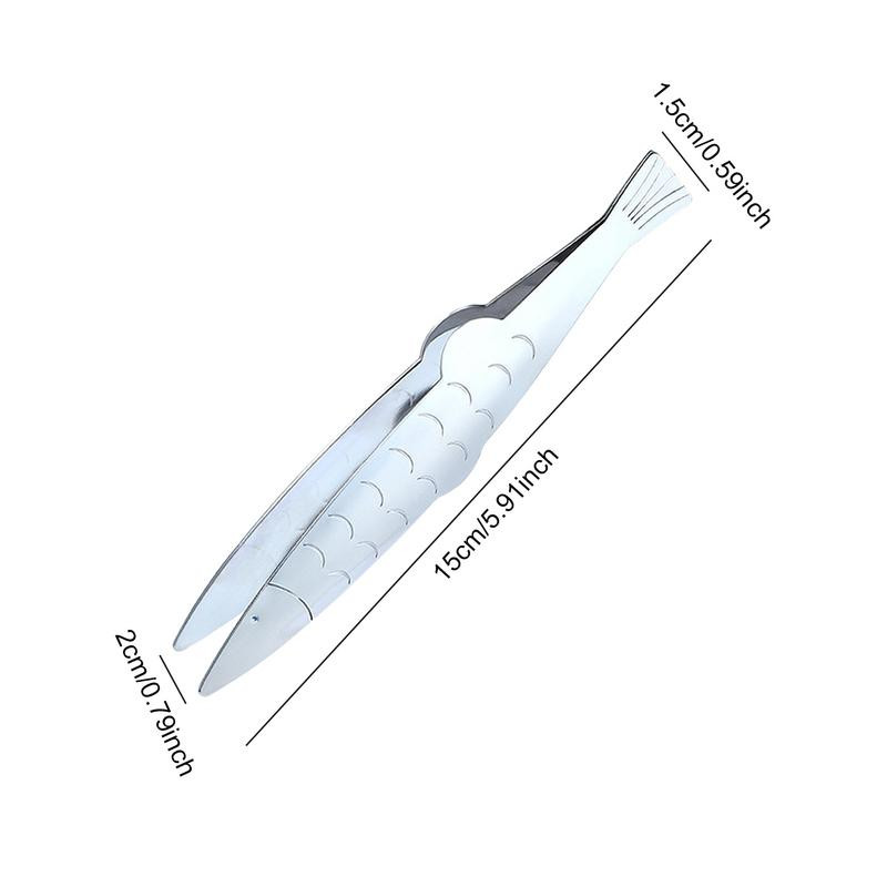 Nerūsējošā tērauda virtuves knaibles Pārnēsājamas BBQ klipsis grilēšanas bārbekjū virtuves gatavošanas knaibles ar ergonomisku satvērienu piknika piederumi 5