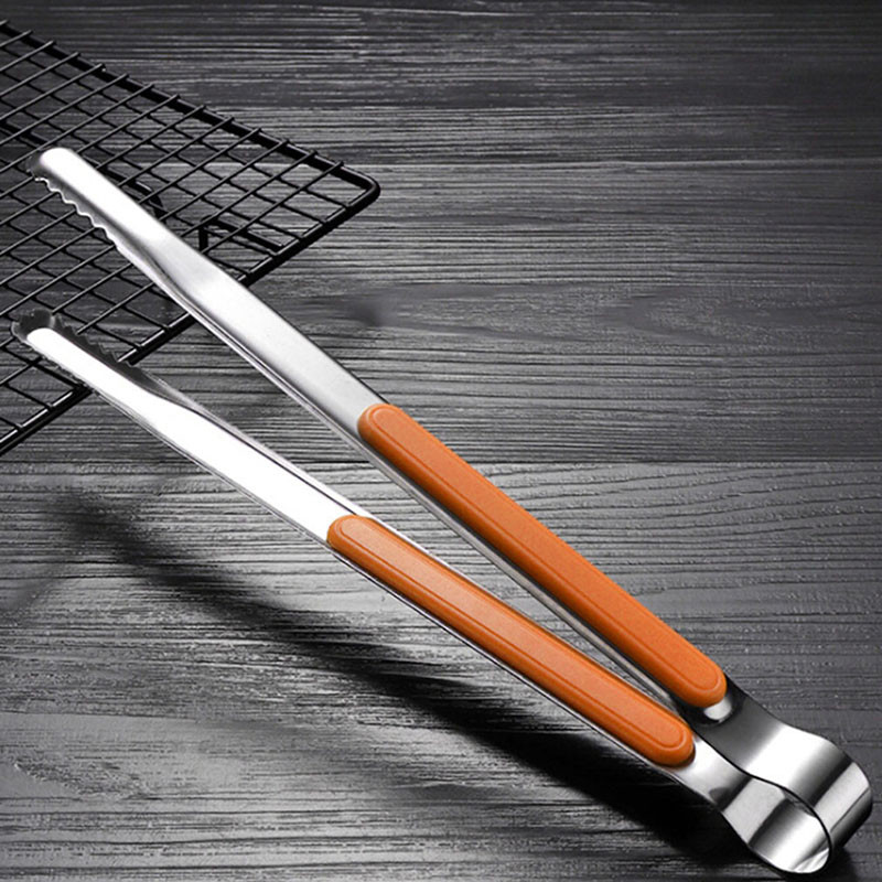 Grilltangid Grill-toiduklambrid Roostevabast terasest jäätangid lihasalat röstsai Leivaklamber Köögitarvikud Tööriistad