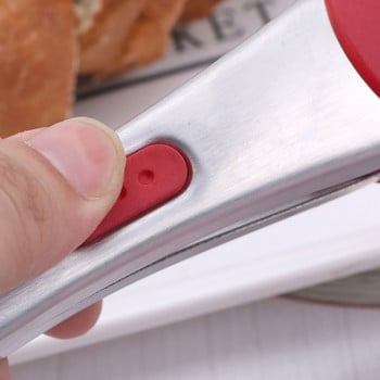 Готварска щипка за барбекю с незалепващо покритие със заключване на фугите Силиконова щипка за барбекю Щипка за сервиране на салата и хляб Кухненски готварски инструменти