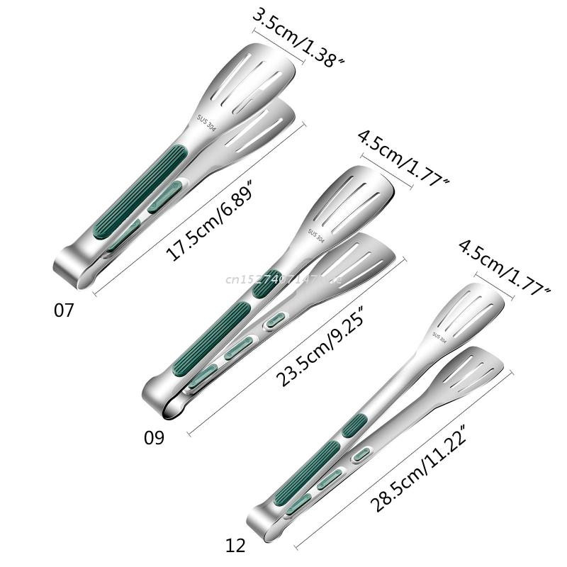Roostevabast terasest toidutangid Kööginõud Rootsi lauas toiduvalmistamise tööriist Kuumusevastane Leivaklamber kondiitritoodete klamber magustoitude jaoks Salatid BBQ