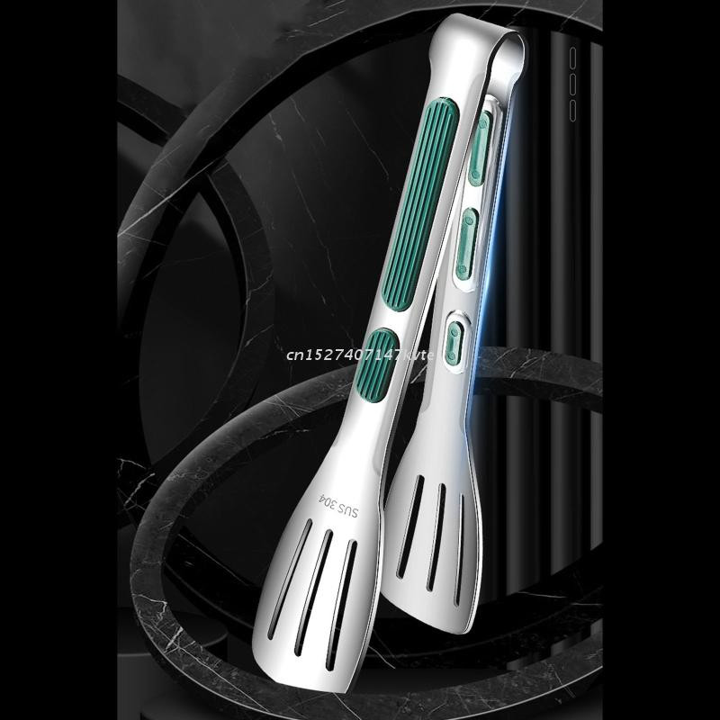 Roostevabast terasest toidutangid Kööginõud Rootsi lauas toiduvalmistamise tööriist Kuumusevastane Leivaklamber kondiitritoodete klamber magustoitude jaoks Salatid BBQ