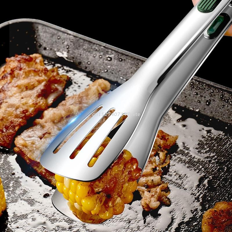 Roostevabast terasest toidutangid Kööginõud Rootsi lauas toiduvalmistamise tööriist Kuumusevastane Leivaklamber kondiitritoodete klamber magustoitude jaoks Salatid BBQ