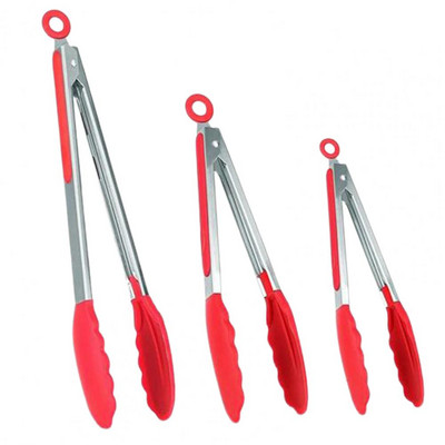 3 tk/komplekt 7/9/12 tollised köögitangid Põletusvastased Mittenakkuvad Kuumakindlad Toidu kohaletoimetamise Roostevabast terasest BBQ Toiduvalmistustangid