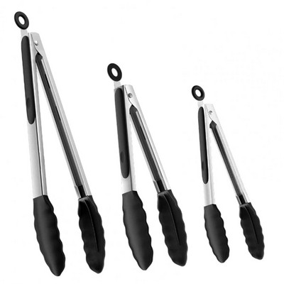 3 tk/komplekt 7/9/12 tollised köögitangid Põletusvastased Mittenakkuvad Kuumakindlad Toidu kohaletoimetamise Roostevabast terasest BBQ Toiduvalmistustangid