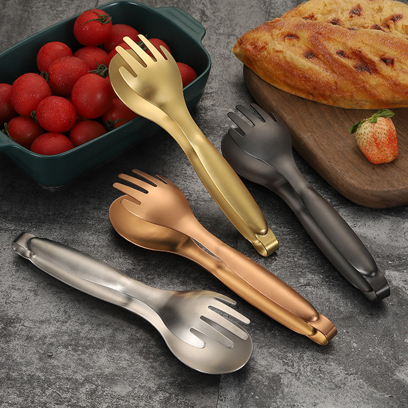 Toiduklambrid Majapidamisköök Praad Toidutangid Leib Grill Liha Buffet klamber peegli poleerimine 304 Roostevabast terasest Grillimisvahendid