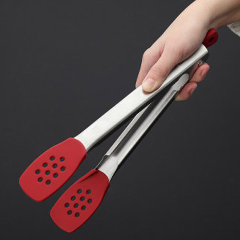 Steak steak za neljepljivo posuđe 304 nehrđajući čelik 304 kopča roštilja otporna na visoke temperature Silikonska kopča za hranu protiv opekotina