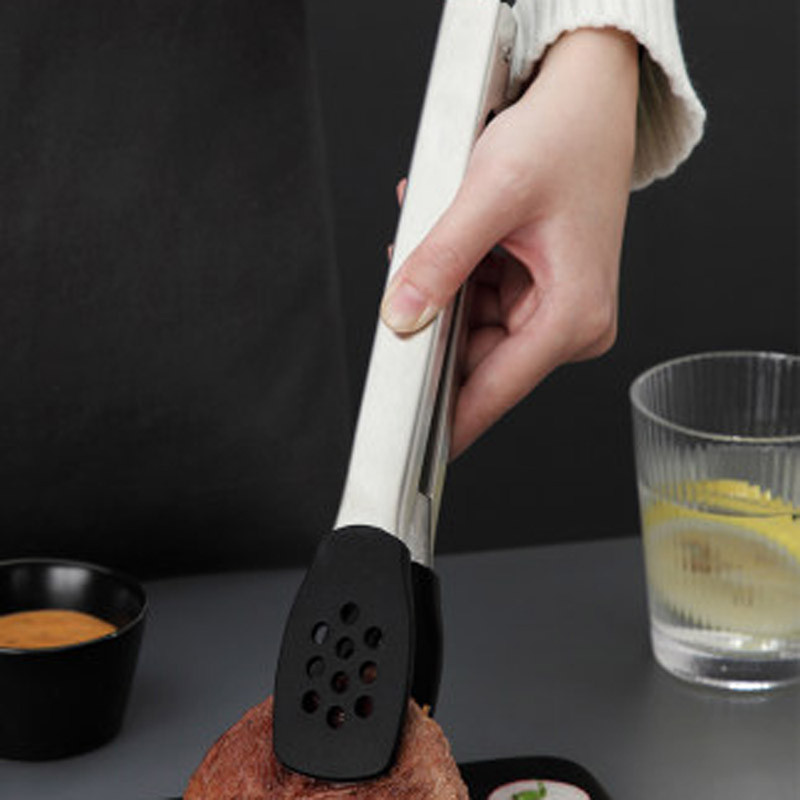 Steak steak za neljepljivo posuđe 304 nehrđajući čelik 304 kopča roštilja otporna na visoke temperature Silikonska kopča za hranu protiv opekotina