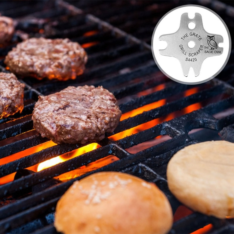 Pārnēsājami metāla grila grili Režģu tīrīšanas līdzeklis Barbekjū skrāpis Skruberis rīks Grila tīrīšana Barbekjū tīrīšanas grila skrāpis