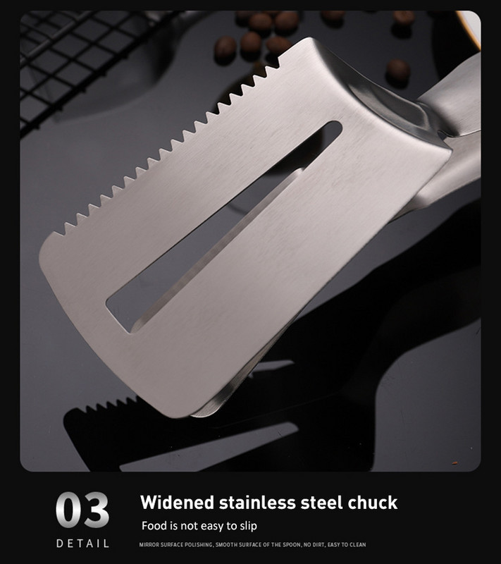 Nova kopča za odreske od nehrđajućeg čelika, kopča za lopaticu za pečenje palačinki, kopča za hranu, nazubljena lopatica, kuhinjska kopča za roštilj, kopča za kruh, kolačiće