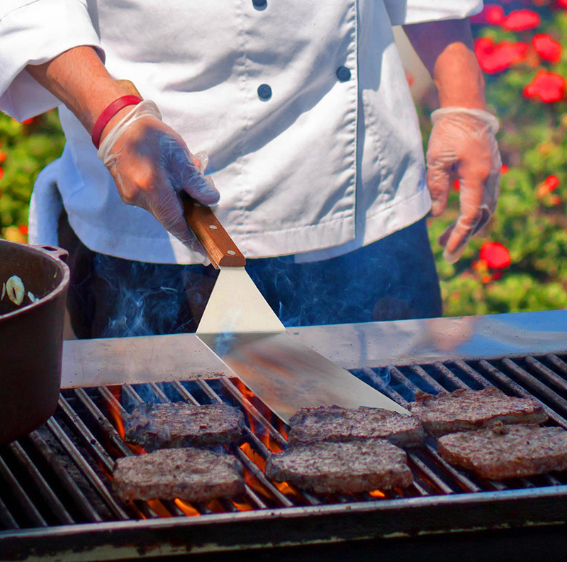 TEENRA nerūsējošā tērauda bārbekjū cepta steika lāpsta skrāpis Picas lāpstiņa olas lāpstiņa plastmasas rokturis22