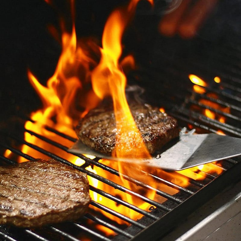 Nerūsējošā tērauda steiks cepta lāpsta Iztecoša lāpstiņa Picas mizas lāpstiņa bārbekjū BBQ grila skrāpis virtuves rīks gatavošanas rīks