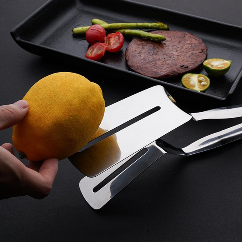 3 vienā steika gatavošanas spailes Daudzfunkcionālas tērauda pārtikas apgriešanas liellopa steika saspraude Virtuves gatavošanas rīks Divpusēja lāpstiņa