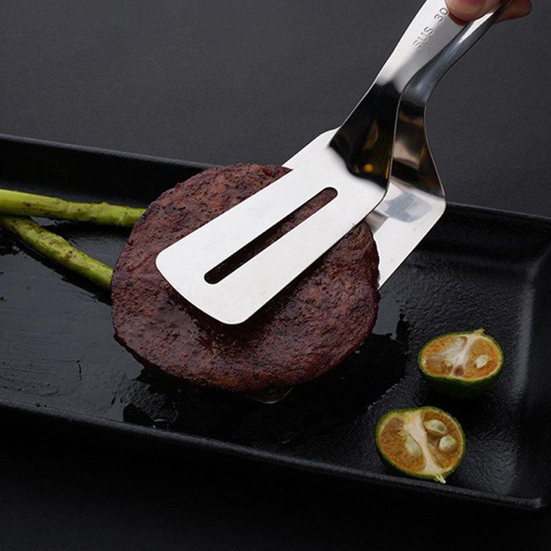3 vienā steika gatavošanas spailes Daudzfunkcionālas tērauda pārtikas apgriešanas liellopa steika saspraude Virtuves gatavošanas rīks Divpusēja lāpstiņa