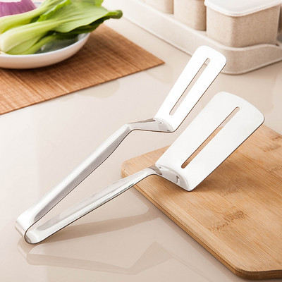 Σφιγκτήρας μπάρμπεκιου από ανοξείδωτο χάλυβα για τηγάνισμα ψαριών Creative Pizza Steak Tong Πολυλειτουργικό κλιπ φαγητού κατά του ζεματίσματος Κλιπ ψωμιού