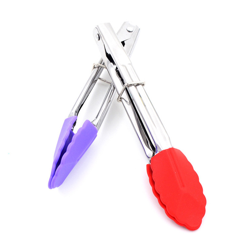 Silikoonist BBQ grilltangid Leivaserveerimistangid Mittekleepuvad köögi BBQ Grilltoidutangid koos ühenduslukuga köögitarvikutega