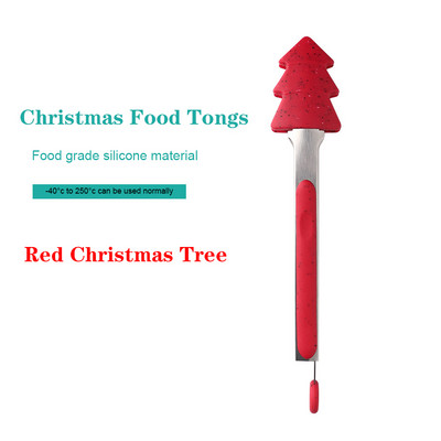 Jõulustiilis silikoonist köögitangid Küpsetamine Toiduvalmistamine Grillitangid Leivatangid Pihvitangid Grillklambrid Köögividinad