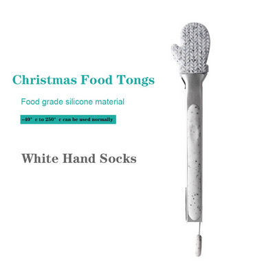 Jõulustiilis silikoonist köögitangid Küpsetamine Toiduvalmistamine Grillitangid Leivatangid Pihvitangid Grillklambrid Köögividinad