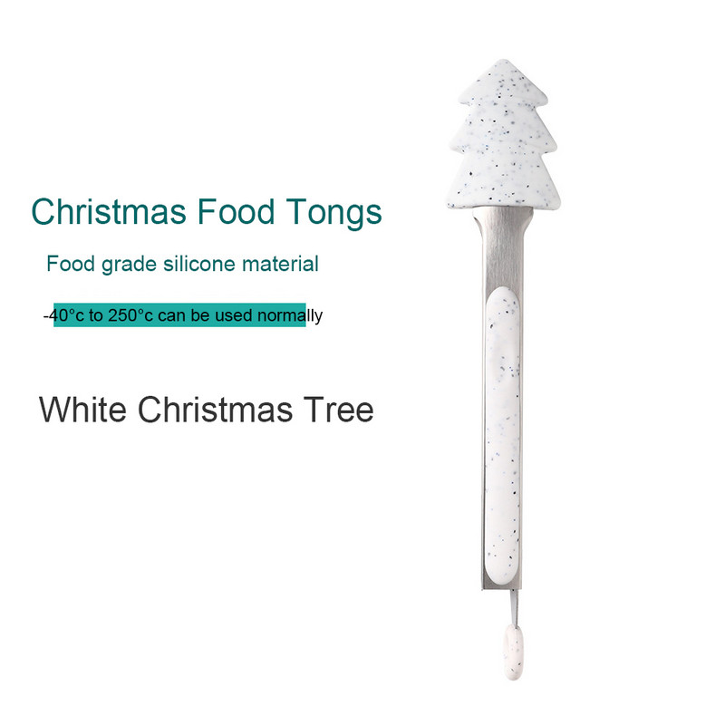 Jõulustiilis silikoonist köögitangid Küpsetamine Toiduvalmistamine Grillitangid Leivatangid Pihvitangid Grillklambrid Köögividinad