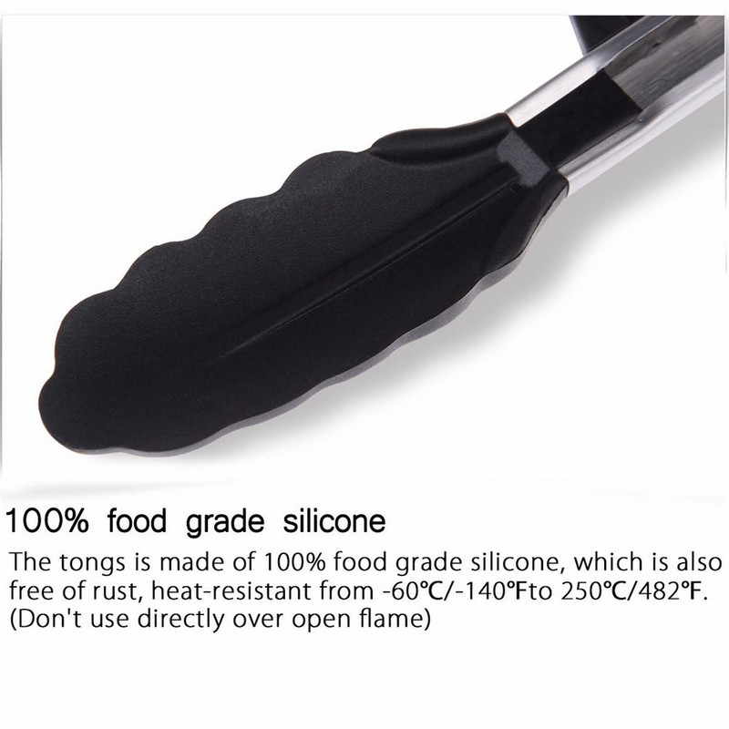 12-tollised köögi eriti pikad toidutangid BBQ grill-salatileiva serveerimine roostevabast terasest nakkumatu köögitang