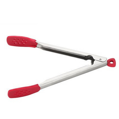 Stezaljka za hranu od nehrđajućeg čelika 304. Silikonski alat za pečenje kruha, kopča za odreske